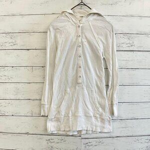 Abercritch White T-Shirt Hoodie Size L Elegant Casual Versatile